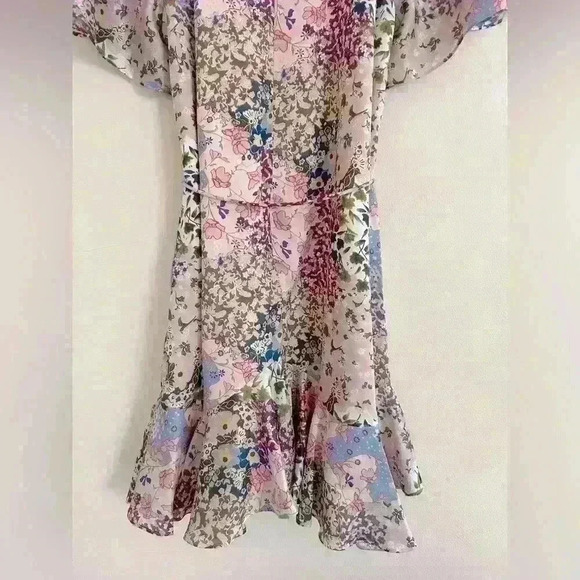 Ted Baker Lalu Urban Printed Fluted Hem Mini Dress  UK Size 1/ US size 4 - Picture 12 of 13